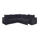 Imagem da oferta Sofá De Canto 5 Lugares Retrátil Qatar Suede Preto