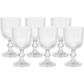 Imagem da oferta Jogo de 6 Taças de Vidro Transparente 380ml para Vinho e Água Conjunto de Peças Elegante