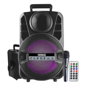 Imagem da oferta Caixa De Som Portátil 1000w Pmpo 10w Rms Karaokê Microfone Cor Preto / Sortido