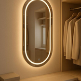 Imagem da oferta Espelho Oval Com Led Pinterest