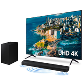 Imagem da oferta Combo Samsung Smart TV 65 polegadas UHD 4K 65CU7700 + Soundbar Samsung HW-B555/ZD