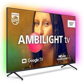 Imagem da oferta Smart TV Philips Ambilight 50" 4K 50PUG790878 Google TV Comando de Voz Dolby VisionAtmos VRRALLM Bluetooth