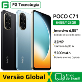 Imagem da oferta Xiaomi Smartphone POCO C71 4GB RAM 128GB ROM 6,67 display 15W 32MP 5200 mAh Battery Global version