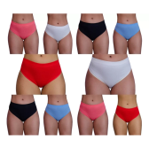 Imagem da oferta Kit 10 Calcinhas Algodão Cintura Alta