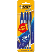 Imagem da oferta Caneta Azul Bic Cristal Dura Mais Ponta Esferográfica Média de 1.0mm Escrita Macia e Cor Intensa
