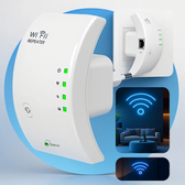 Imagem da oferta Repetidor De Sinal Wifi Amplificador Bahrein Potente Sem Fio Turbo Cor Branco 1800mbps