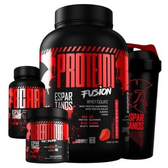 Imagem da oferta Kit Whey Protein Isolado Fusion + Bcaa + Creatina Monohidratada 100% Pura + Copo - Combo Suplementos