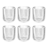 Imagem da oferta Jogo de Copos de Vidro 300ml Haus Concept Canelado - 6 Peças