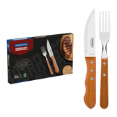 Imagem da oferta Jogo de Talheres 12 Peças Tramontina Churrasco 22399063 Madeira Natural