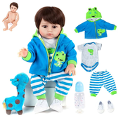 Imagem da oferta Brastoy Bebê Reborn Boneca Silicone Menino Olhos Castanhos (Boneco Nick (48cm Menino))