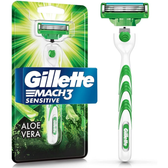 Imagem da oferta Gillette Mach3 Sensitive Aparelho de Barbear Recarregável com Aloe Vera & Vitamina E Ideal para Peles Sensíveis 1 Ud