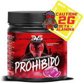 Imagem da oferta Pré Treino Prohibido Hardcore Pre-Workout 3VS Nutrition - Suplemento energético - 2 gr de Beta Alanina