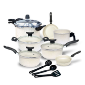 Imagem da oferta Jogo de Panelas E Panela De Pressão Antiaderente Teflon Mônaco 10 Peças Panela de Pressão Fechamento Externo 2.5L