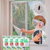 Imagem da oferta Kit 4 Telas Mosquiteira Janela Anti-inseto Para Mosquito Proteção Janela Porta Com Velcro Ajustável 130x150 Floresta