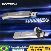 Imagem da oferta KOOTION U52 Tipo C USB 3.2 Unidade Flash externa de estado sólido 1 TB 512 GB 256 GB Pendrive portátil para PC Laptop