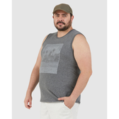 Imagem da oferta Regata Masculina Plus Size Vacation Em Algodão Cinza G3 / G5