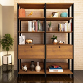 Imagem da oferta Kit 2 Estantes Multiuso Alta 4 Prateleiras 1 Porta 166cmx126cm Match Artely