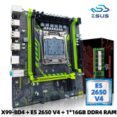 Imagem da oferta Kit Placa Mãe Zsus X99-8D4 + Processador LGA2011-3 Xeon E5 V4 + Memória RAM DDR4 16GB
