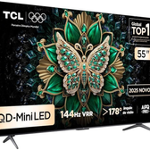 Imagem da oferta Smart TV TCL 65 Polegadas QLED Mini LED 4K C6K WiFi Bluetooth Google TV 4 HDMI 144Hz HDR10+ 65C6K