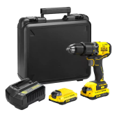 Imagem da oferta Furadeira e Parafusadeira Profissional 20V Stanley Acompanha 2 Baterias e 1 Carregador - SBD715C2K