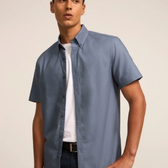 Imagem da oferta Camisa Comfort em Oxrford Gola com Lapela