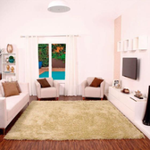 Imagem da oferta Tapete Para Sala e Quarto Felpudo Soft Casa Dona 200x250 Bege