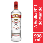 Imagem da oferta Vodka Destilada Smirnoff Garrafa 998ml