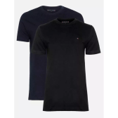 Imagem da oferta Kit Camisetas Tommy Hilfiger Essential Preta/marinho 2 Un