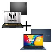 Imagem da oferta Kit Notebooks Asus TUF Gaming F16 i7-14650HX 16GB SSD 512GB W11 FX608JHR-RV016W + Vivobook 15 i5-1334U 8GB SSD 512GB 11 X1504VA-NJ3957W