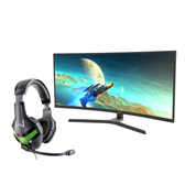 Imagem da oferta Monitor Gamer Ultrawide Curvo 34" 165Hz WQHD + Headset Gamer P2 Verde Warrior - MN301K