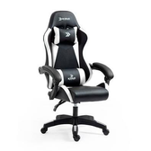 Imagem da oferta Cadeira Gamer KBM! GAMING CG200 Preto e Branco - Pistão Classe 3 Almofadas cabeça e lombar - KGCG200PTBR