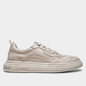 Imagem da oferta Tênis Couro Democrata Denim Jake Masculino - Creme