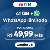 Imagem da oferta Economize Todo Mês com 41GB + WhatsApp Ilimitado! Por + R$ 5 leve diversos streamings
