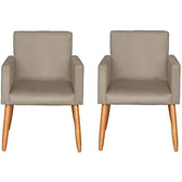 Imagem da oferta Kit 2 Poltronas Cadeira Decorativa para Sala de estar Cadeiras para Recepção Manicure Escritório Sala De Espera (CAPP
