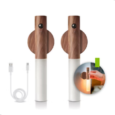 Imagem da oferta Luminaria Led Recarregável Sensor de Movimento Arandela de Madeira Parede Minimalista Mesa Magnética