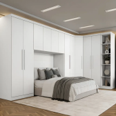 Imagem da oferta Guarda Roupa Modulado Casal Safira 11 Portas Cor Branco Clic Móveis