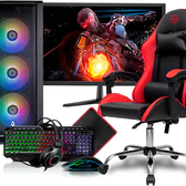 Imagem da oferta PC Gamer Completo Mancer AMD Ryzen 5 4600G 8GB DDR4 SSD 240GB Fonte 500W 80 Plus Cadeira gamer + WI-FI