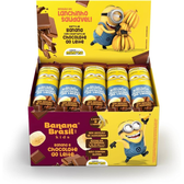 Imagem da oferta ]Banana Brasil Display Barra De Frutas Banana Kids Minions Sabor Cob Choc Ao Leite C/ 20 Unid De 22G (440G)