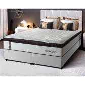 Imagem da oferta Conjunto Cama Box Espuma San Diego Branco King 193x203x67