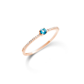 Imagem da oferta Anel Cores em Ouro Rosé 18k com Topázio London e Diamantes