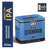 Imagem da oferta Pack Cerveja Eisenbahn American Ipa 350ml - 6 Unidades