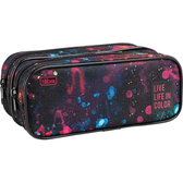 Imagem da oferta Tilibra - Estojo Duplo Grande Académie Splashes Preto