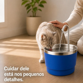 Imagem da oferta Fonte Bebedouro Bivolt para Cães e Gatos Aqua Steel 1,8 Litros - Amicus