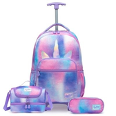 Imagem da oferta Kit Mochila De Rodinha Polo One Infantil Unicórnio Lancheira Estojo Escolar