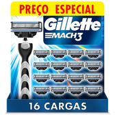 Imagem da oferta Gillette Mach3 - Refil Para Barbear 16 Unidades
