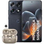 Imagem da oferta Kit Smartphone Motorola Signature 5g 512gb Preto + Fone Sem Fio Bluetooth Moto Buds Loop Champagne