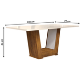 Imagem da oferta Mesa de Madeira 6 Lugares Helena Imbuia - Pnr Móveis