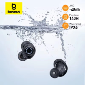 Imagem da oferta Baseus bowie ma10 fones de ouvido sem fio 48db com cancelamento de ruído bluetooth 5.3 140h playtime ipx6 à prova dwat