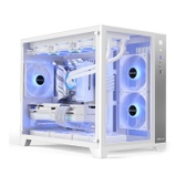 Imagem da oferta Gabinete Gamer Hyrax HGB710 Mini Tower M-ATX Frente e Lateral Em Vidro Temperado Branco - HGB710W