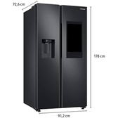 Imagem da oferta Geladeira Samsung Side By Side Black Premium 585 Litros 110V RS58T5561B1AZ